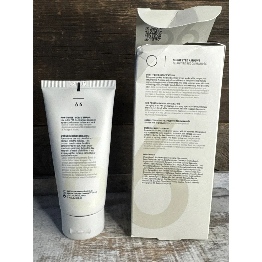 Community Sixty Six Retinol‎ Resurfacing Night Cream 1.7oz Sealed | MSRP = $38